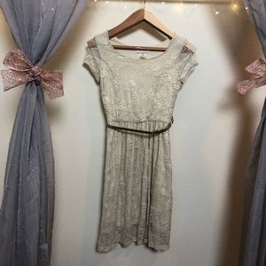 Body Central ivory lace dress size small